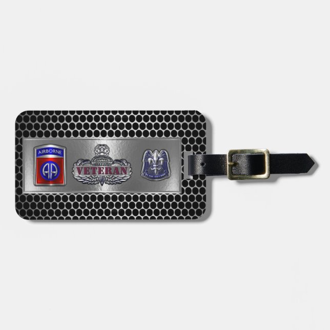 82. Im Flugzeug Division Veteran Gepäckanhänger (Vorderseite horizontal)