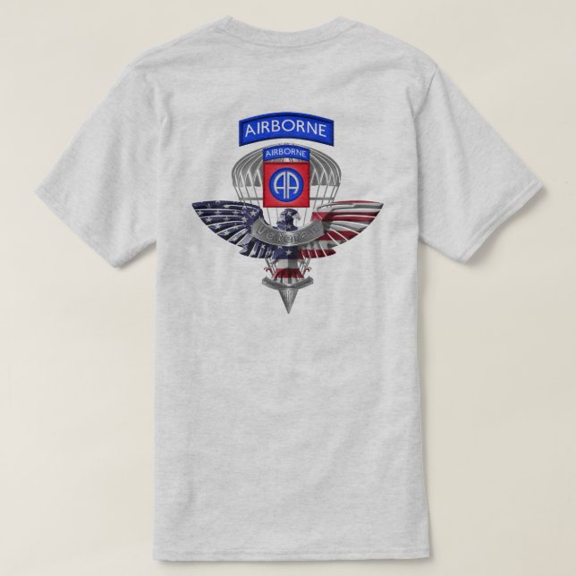 82. Im Flugzeug Division Veteran T-Shirt (Design Rückseite)