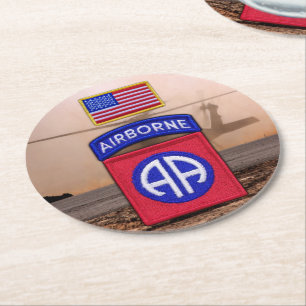 82. im Flugzeug Fort- Runder Pappuntersetzer