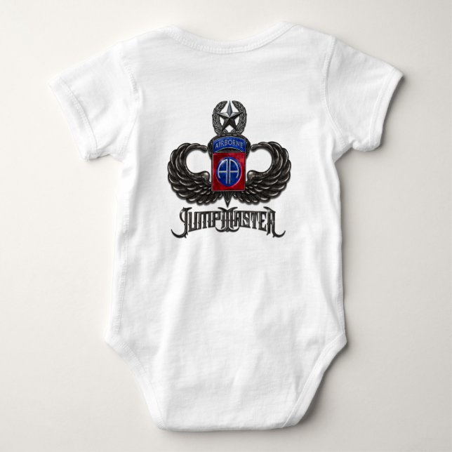 82. Im Flugzeug Jumpmaster Baby Strampler (Rückseite)