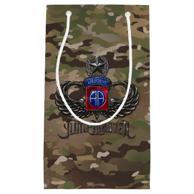 82. Im Flugzeug Jumpmaster-Camouflage Kleine Geschenktüte (Vorderseite)