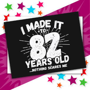 82 Jahre alter sarkastischer Meme lustiger 82. Geb Postkarte