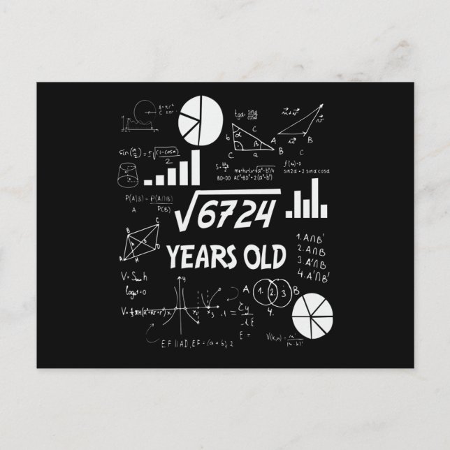 82 Jahre altes Tagesmathematiklehrer 82. Geburtsta Postkarte (Vorderseite)