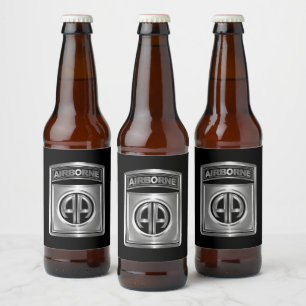 82. Luftlandedivision Amerikas Ehrengarde Bierflaschenetikett