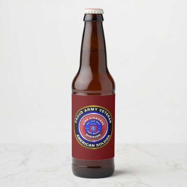 82. Luftlandedivision Bierflaschenetikett (Vorderseite)