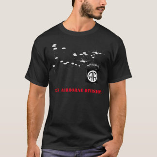 82. Luftlandedivision schwarzes T-Shirt