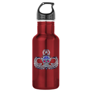82. Luftlandedivision „Silberner Totenkopf“ Rote F Edelstahlflasche