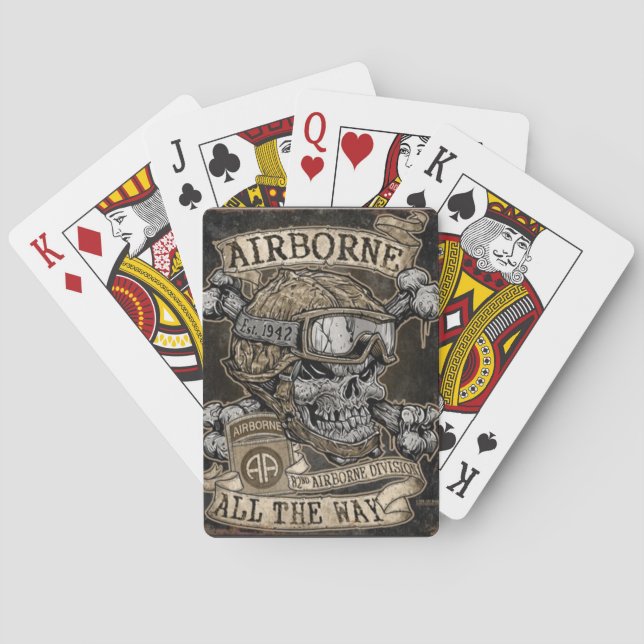 82e cartes de jeu aéroportées (dos)