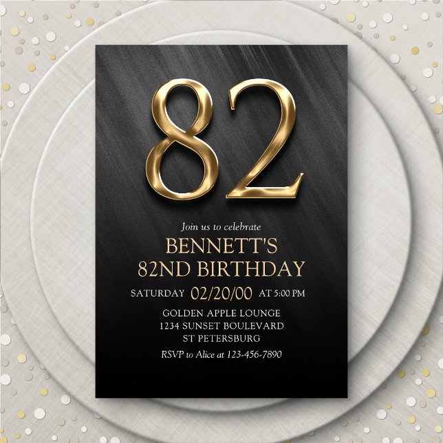 82e Invitation d'anniversaire (Créateur téléchargé)