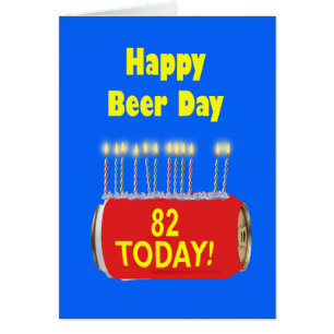 82e Jour de la bière heureux Anniversaire