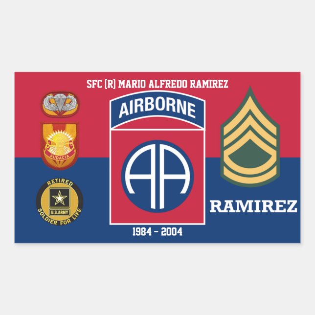 82E SOLDAT D'AIRBORNE POUR STICKER À VIE (Devant)