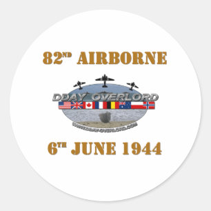 82nd Airborne Division 6th June 1944 Runder Aufkleber