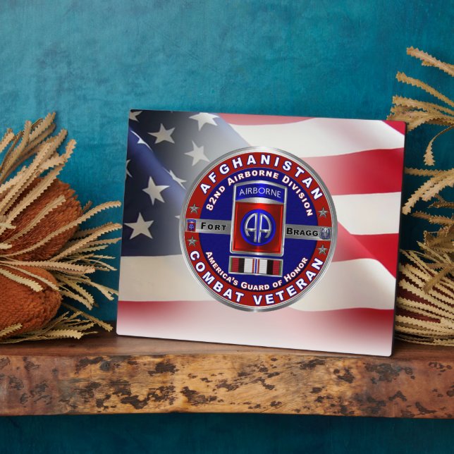 82nd Airborne Division Afghanistan Veteran Fotoplatte (Seite)