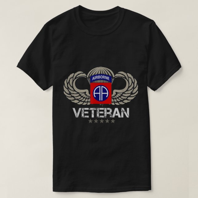 82nd Airborne Paratrooper Veteran  T-Shirt (Design vorne)