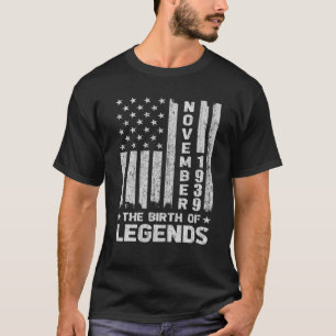 82Nd Birthday November 1939 The Birth Of Legends T-Shirt
