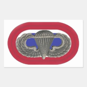 82ND IM FLUGZEUG JUMP WINGS/OVAL STICKERS