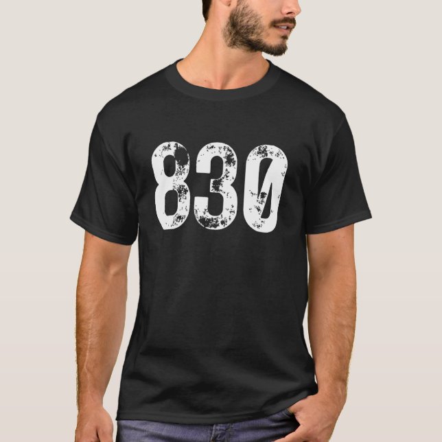 830 Bereichscode Neue Klammern TX Mobile Area Code T-Shirt (Vorderseite)