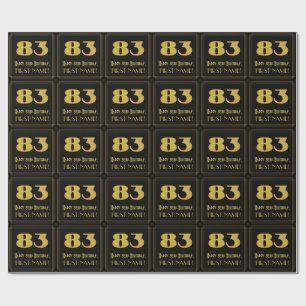 83. Geburtstag - Art Deco Inspiriert Look "83" & N Geschenkpapier