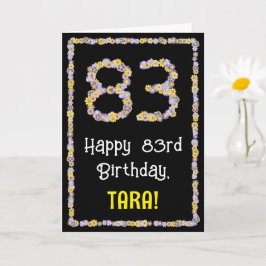 83. Geburtstag: Blumennummer, Individuelle Name, B Karte