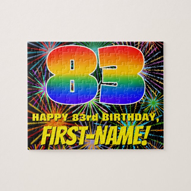 83. Geburtstag: Spaß, bunte feierliche Feuerwerke (Horizontal)