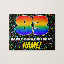 83. Geburtstag — Spaß, farbenfrohe Musiksymbole &