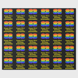 83. Geburtstag: Spaß, farbenfroher Regenbogen Insp Geschenkpapier