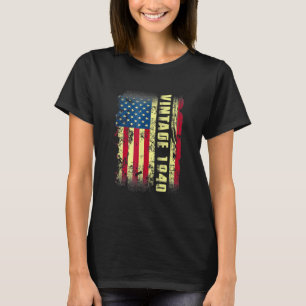 83 Jahre alt Vintag 1940 Amerikanische Flagge 83.  T-Shirt