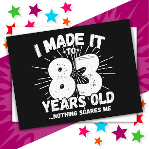 83-jähriger sarkastischer Meme Lustiger 83. Geburt Postkarte