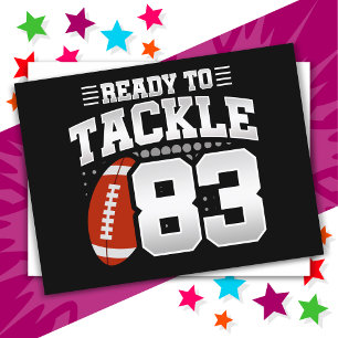 83-jähriges Tackle Football Party 83. Geburtstag Postkarte