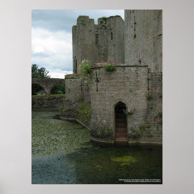 8436 Great Tower & Moat Raglan Castle Poster (Vorne)