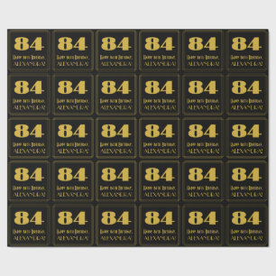 84. Geburtstag - Art Deco Inspiriert Look "84" & N Geschenkpapier