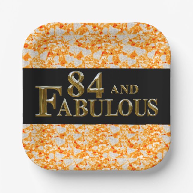 84. Geburtstag Pappteller (Vorderseite)