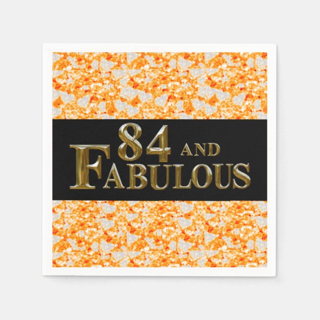 84. Geburtstag Serviette (Vorderseite)