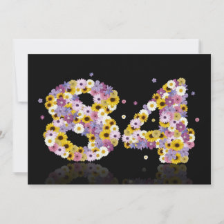 84. Geburtstagsfeier mit Blumenbriefen Einladung