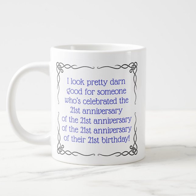 84 Jahre oder älter Jumbo-Tasse (Links)