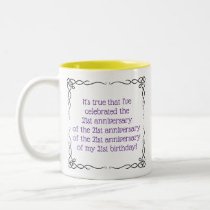 84 Jahre oder älter Zweifarbige Tasse