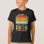 84 Year Old Awesome Since 1938 84th Birthday Gift T-Shirt<br><div class="desc">Birthday Design For anyone who's horoscope say difficult & Stubborn But totally worth.Wear it with pride at work,  school gym perfect to pair with shorts,  leggings or jeans for a casual yet trendy Look</div>