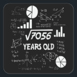 84 Years Old Bday Math Teacher 84th Birthday Gift Quadratischer Aufkleber<br><div class="desc">Birthday Design For anyone who's horoscope say difficult & Stubborn But totally worth.Wear it with pride at work,  school gym perfect to pair with shorts,  leggings or jeans for a casual yet trendy Look</div>