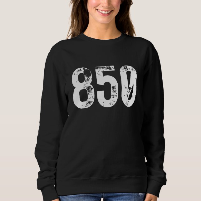 850 Area Code Tallahassee FL Mobile Telephone Area Sweatshirt (Vorderseite)