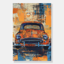 855 Élégance Abstraite et rustique