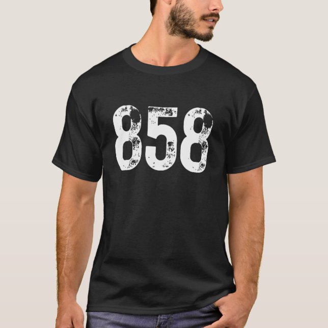 858 Area Code San Diego CA Mobile Telephone Area C T-Shirt (Vorderseite)