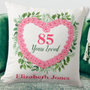 85 ans aimés 85e anniversaire Coussin