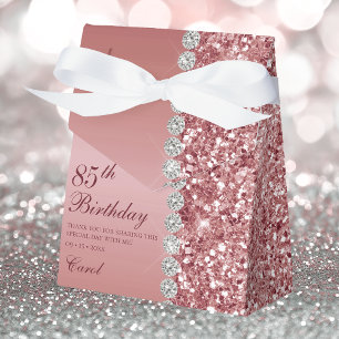 85. Elegante Rose Gold Geburtstag Geschenkschachtel