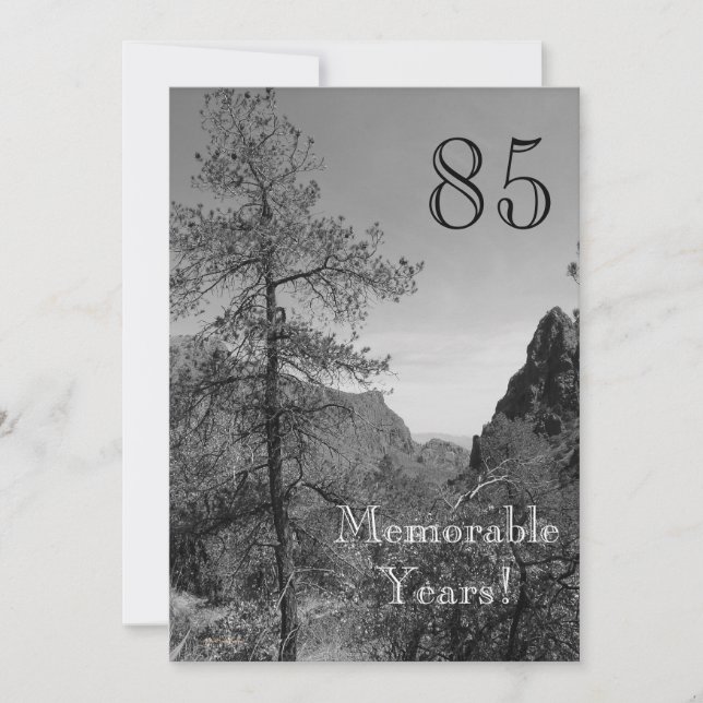 85 Erinnerungsjahre/Geburtstagsfeier Einladung (Vorderseite)
