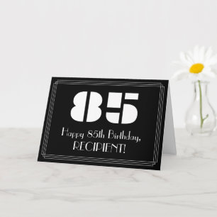 85. Geburtstag: Art Deco inspiriertes Aussehen "85 Karte