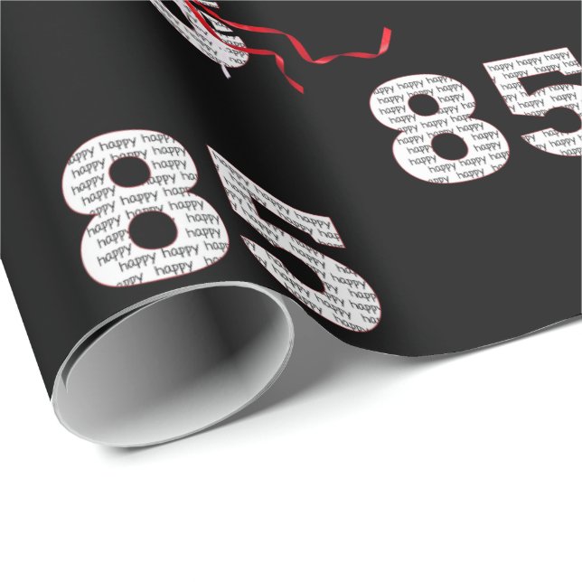 85. Geburtstag Ballon Bouquet Wrapping Paper Geschenkpapier (Rolleneckpunkt)
