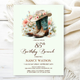 85. Geburtstag Cowgirl Boots Birthday Brunch Einladung