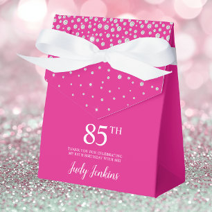 85. Geburtstag Hot Pink Funkelnde Dankeschön Geschenkschachtel