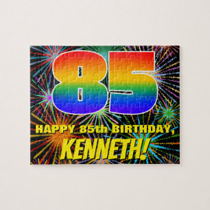 85. Geburtstag: Lustiges, farbenfrohes Feuerwerk z