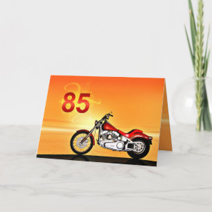 85. Geburtstag Motorradsonnenuntergang Karte